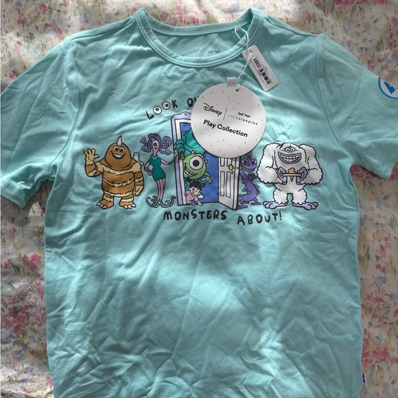 Little Sleepies Disney Monsters Inc. Blue Kids T-Shirt Size 6 NWT - Picture 1 of 1